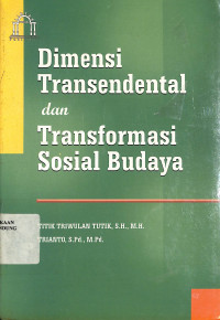 Dimensi Transendental dan Transformasi Sosial Budaya