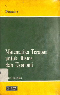 Matematika Terapan Untuk Bisnis Dan Ekonomi