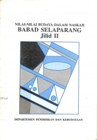 Image of Nilai- Nilai Budaya Dalam Naskah Babad Selaparang