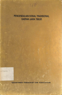 Pengendalian Sosial Tradisional Daerah Jawa Timur